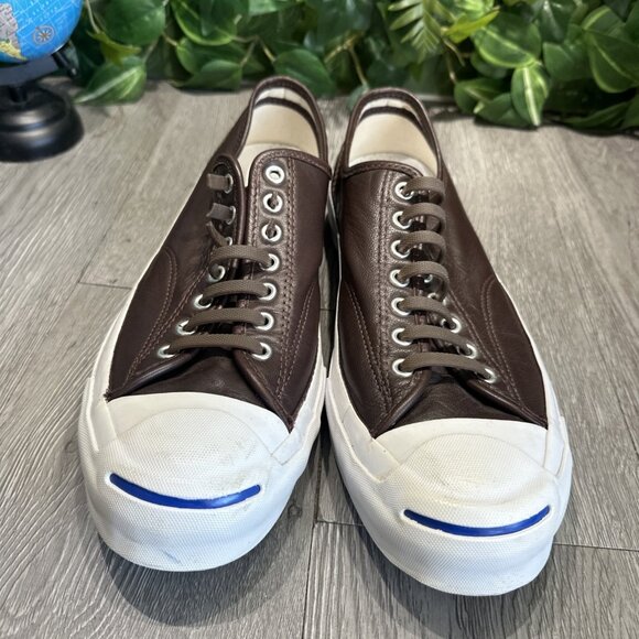 Converse Jack Purcell Signature OX Sneakers Mens 10 Burnt Umber Leather 149911c - Picture 3 of 11